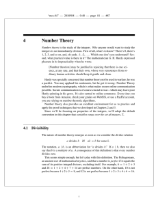 6.042J Chapter 4: Number theory