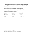 Properties of Systems of Linear Equations