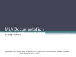 MLA Documentation