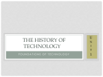 Unit 1 The History of Technology