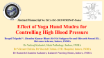 Effect of Yoga Hand Mudra for Controlling High Blood Pressure