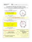 Formulas for Working with Angles in Circles
