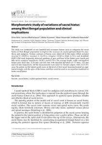 Morphometric study of variations of sacral hiatus among West