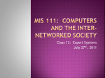 MIS 111: Computers and the inter-networked society - U