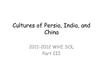 Cultures of Persia, India, and China