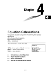 Chapter 4 Equation Calculations