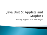 Java Unit 5: Applets and Graphics