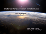Anthropogenic Climate Change –Connections to