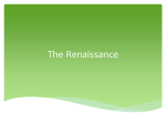 The Renaissance - Mrs. Duvall Art History