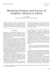 Marketing Products and Services of Academic Libraries