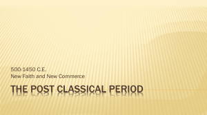 The Post Classical Period
