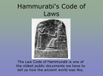 Hammurabi`s Code of Laws Notes + Reflection