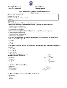 Electronics 2(1) - Philadelphia University Jordan