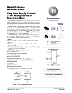 MAX809S - Very Low Supply Current 3-Pin