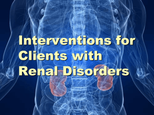 10. Interventions for clients with renal and urinary problems