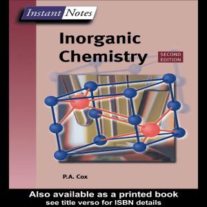 Inorganic Chemistry, Second Edition