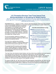 USPSTF Bulletin - US Preventive Services Task Force