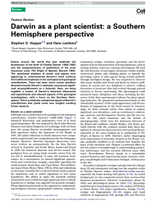 Darwin as a plant scientist - Australian National Botanic Gardens