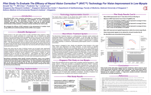 ARVO: Pilot study to evaluate the efficacy of neural vision correction