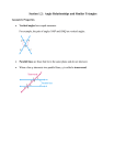 Section 1.2: Angle Relationships and Similar Triangles