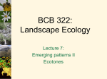 BCB322: Landscape Ecology - University of Western Cape