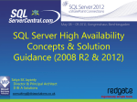 High Availability and Disaster Recovery SQL Server Solution