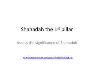 Shahadah the 1st pillar