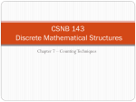 Chapter 7- counting techniques