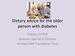 Dietary advice for the older person with diabetes