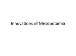 Innovations of Mesopotamia