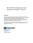 PowerWorld Transmission Line Parameter Calculator