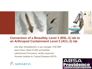 (BSL-3) lab to an Arthropod Containment Level 2