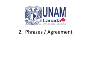 Phrases, Agreement - UNAM-AW