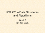 ICS 220 – Data Structures and Algorithms