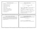 Example 1: Random Variable Definitions Suppose that a coin is