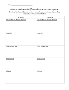 What is similar and different about Athens and Sparta?
