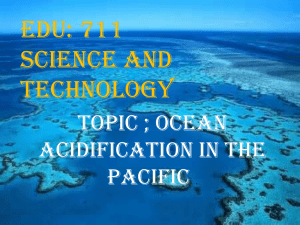 Ocean Acidification - Fiji National University | E