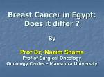 History of Radical Mastectomy Breast Cancer in Egypt