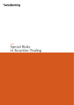Special Risks in Securities Trading