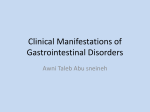 Clinical Manifestations of Gastrointestinal Disorders