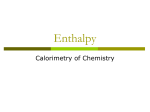 enthalpy of reaction