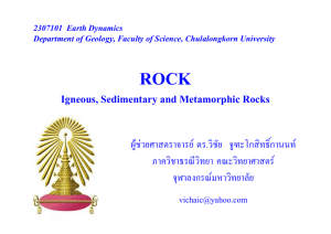 Igneous, Sedimentary and Metamorphic Rocks