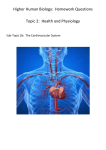 Higher Human Biology: Homework Questions Topic 2: Health and