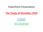 PowerPoint Presentation The Treaty of Versailles, 1919