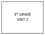 3 rd Grade Curriculum Map Mathematics Unit 2 OPERATIONS AND