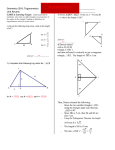 Geometry 2(H): Trigonometry Name Unit Review Period Date