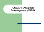 Glucose-6-Phosphate Dehydrogenase (G6PD) deficiency