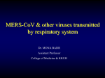MERS-COV and other viruses transmitted through