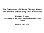 Costs and Benefits of Reducing Greenhouse Gas Emissions