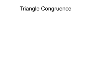 Triangles to be Congruent